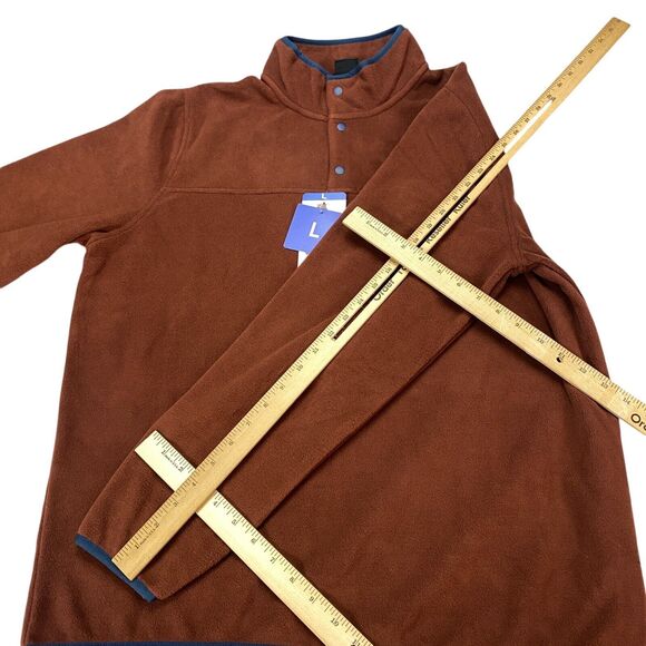 32 Degrees Heat Pullover Men's Large Fleece Long Sleeve 1/4 Snap Button - Picture 5 of 16